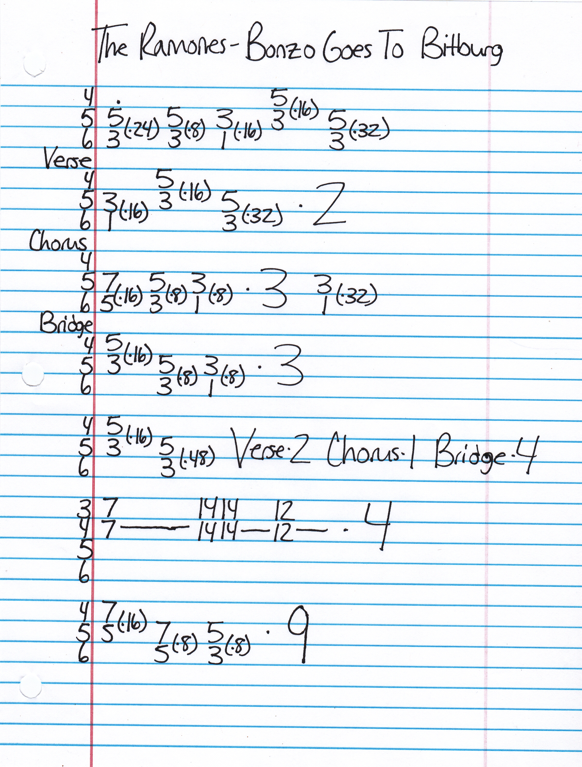 High quality guitar tab for Bonzo Goes To Bitburg by The Ramones off of the album Animal Boy. ***Complete and accurate guitar tab!***